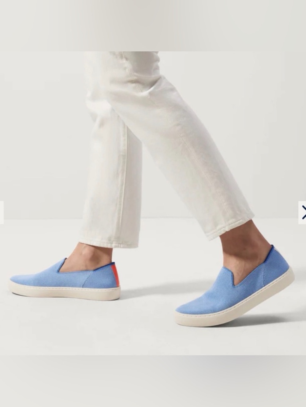 Rothy’s The Original Slip On Sneaker Boardwalk Blue Size 8